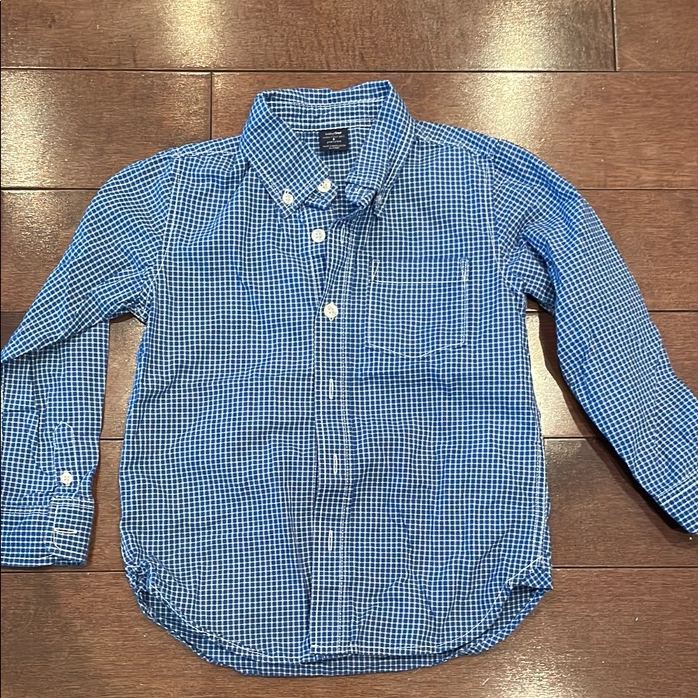 Blue Checkered Kids Gap Shirt